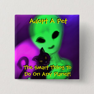 Bóton Quadrado 5.08cm O botão esperto da coisa