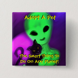 Bóton Quadrado 5.08cm O botão esperto da coisa