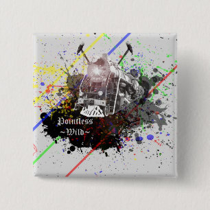 Bóton Quadrado 5.08cm O botão selvagem