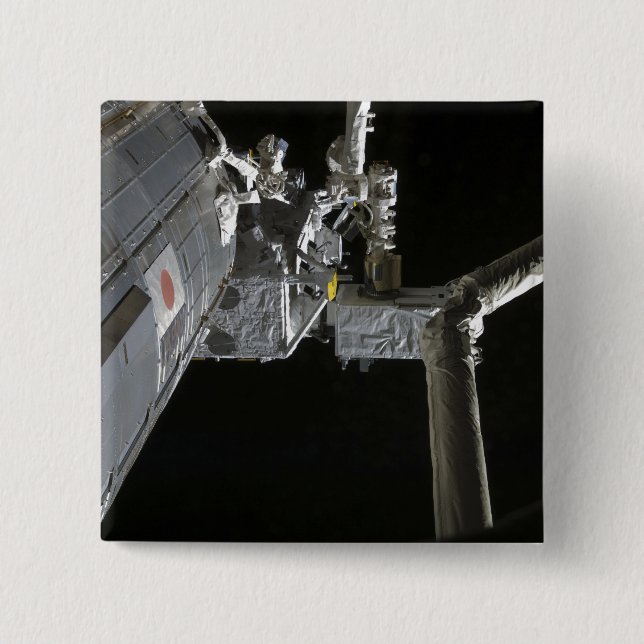 Bóton Quadrado 5.08cm O braço robótico do experimento japonês Modu (Frente)