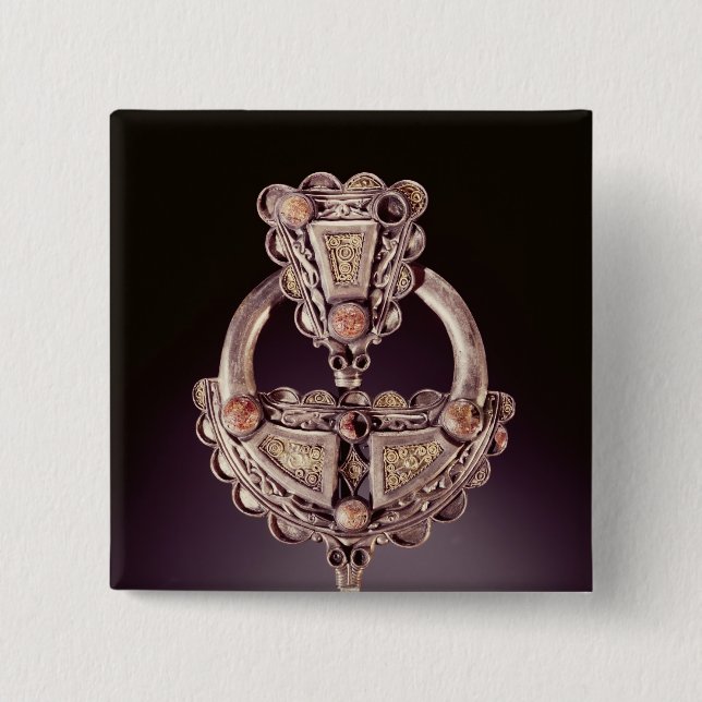 Bóton Quadrado 5.08cm O broche de Roscrea, de Roscrea (Frente)