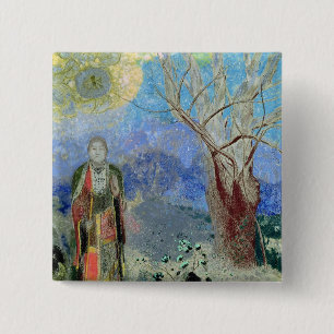 Bóton Quadrado 5.08cm O Buddha, c.1905