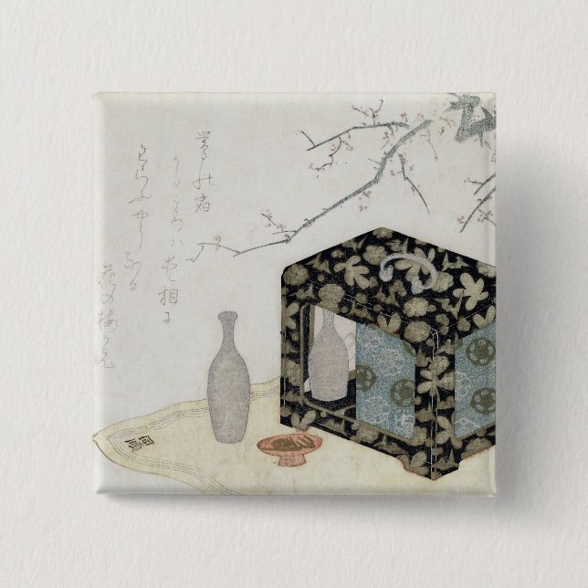 Bóton Quadrado 5.08cm O cabaz do piquenique (Frente)