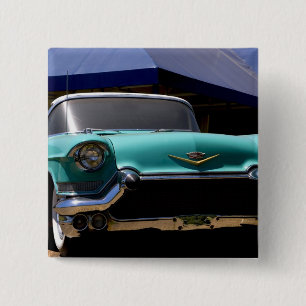Bóton Quadrado 5.08cm O Cadillac Verde de Elvis Presley convertível em