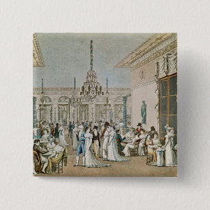 Bóton Quadrado 5.08cm O café Frascati em 1807