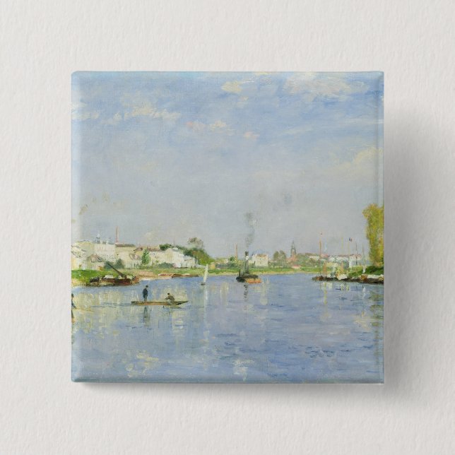 Bóton Quadrado 5.08cm O canal Santo-Denis (Frente)