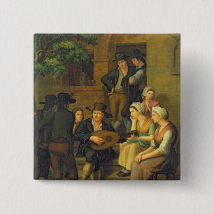 Bóton Quadrado 5.08cm O cantor cego, 1828