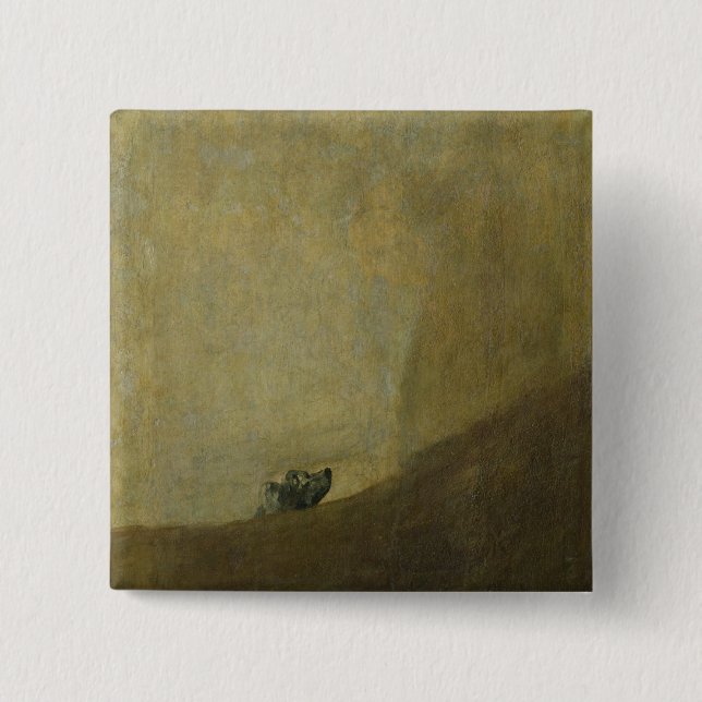 Bóton Quadrado 5.08cm O cão, 1820-23 (Frente)