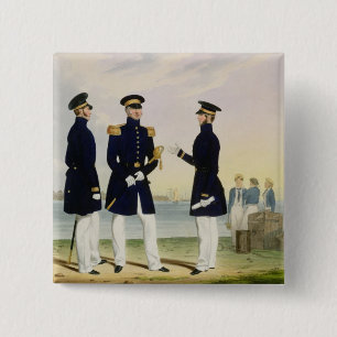 Bóton Quadrado 5.08cm O capitão, o oficial de bandeira e o comandante