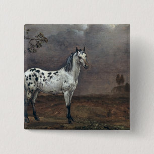 Bóton Quadrado 5.08cm O cavalo do animal malhado, 1653