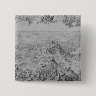 Bóton Quadrado 5.08cm O cerco de Namur, 1695