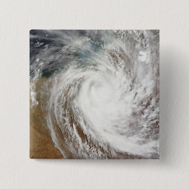 Bóton Quadrado 5.08cm O ciclone Laurence se move para o interior (Frente)