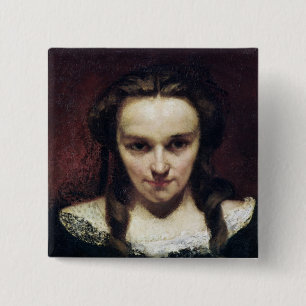 Bóton Quadrado 5.08cm O Clairvoyant ou, o Sleepwalker, c.1865