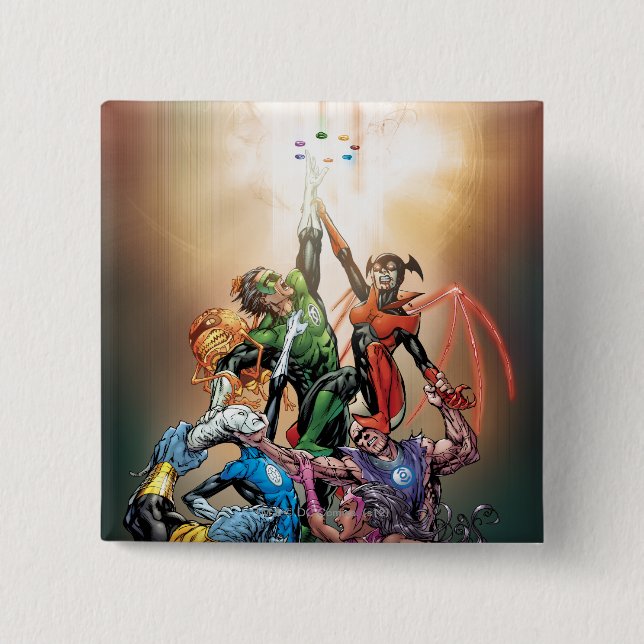 Bóton Quadrado 5.08cm O cobrir o mais preto da noite (Frente)