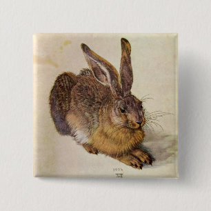 Bóton Quadrado 5.08cm O COELHO ( Young Hare )
