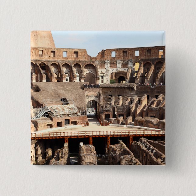 Bóton Quadrado 5.08cm O Colosseum ou o coliseu romano, original (Frente)
