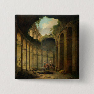 Bóton Quadrado 5.08cm O Colosseum, Roma (óleo em canvas)