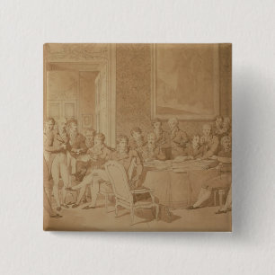 Bóton Quadrado 5.08cm O congresso de Viena, 1815