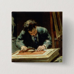 Bóton Quadrado 5.08cm O conspirador de imagem, 1878