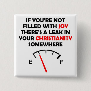 Bóton Quadrado 5.08cm O cristão enchido alegria cita provérbios