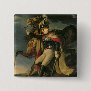 Bóton Quadrado 5.08cm O Cuirassier ferido, 1814