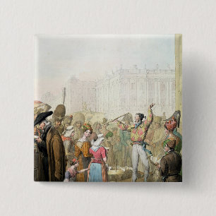 Bóton Quadrado 5.08cm O d'Ecole de Quai, Paris, 1831