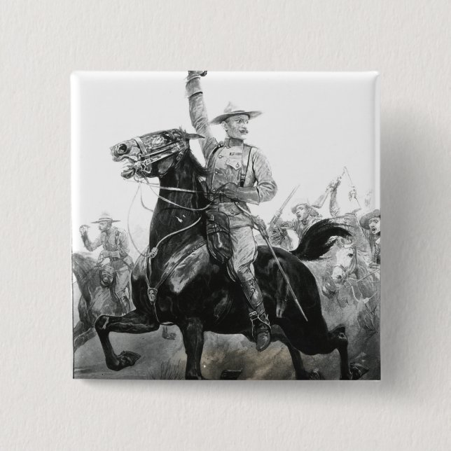 Bóton Quadrado 5.08cm O defensor de Mafeking (Frente)