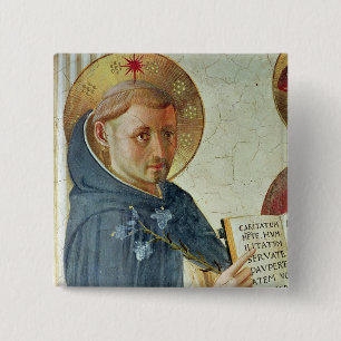 Bóton Quadrado 5.08cm O delle Ombre de Madonna, detalhe de St Dominic