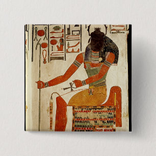 Bóton Quadrado 5.08cm O deus, Khepri, do túmulo de Nefertari