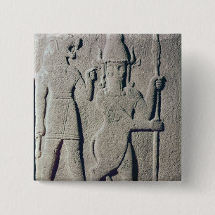 Bóton Quadrado 5.08cm O deus Uomi do Hittite, Karkemish