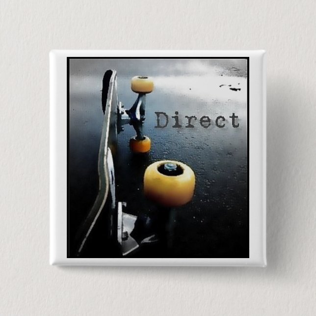 Bóton Quadrado 5.08cm O DS desvaneceu-se botão (Frente)