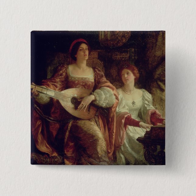 Bóton Quadrado 5.08cm O dueto (óleo em canvas) (Frente)