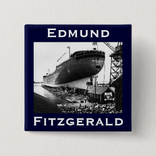 Bóton Quadrado 5.08cm O Edmund Fitzgerald