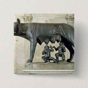 Bóton Quadrado 5.08cm O Ela-Lobo de Capitoline