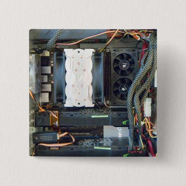 Bóton Quadrado 5.08cm O equipamento informático (Frente)