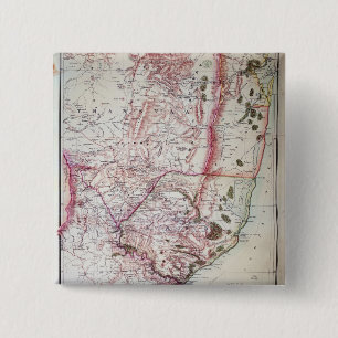 Bóton Quadrado 5.08cm O esboço militar de Wyld de Zululand, 1879