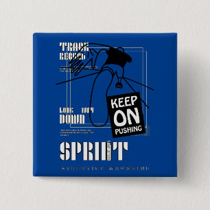 Bóton Quadrado 5.08cm O esporte atlético continua empurrando