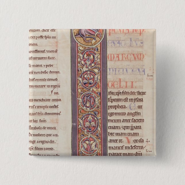Bóton Quadrado 5.08cm O evangelho de St Mark (Frente)
