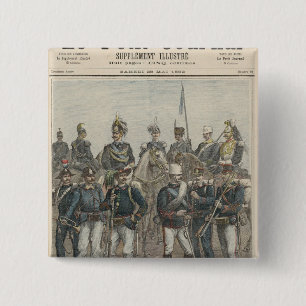 Bóton Quadrado 5.08cm O exército italiano