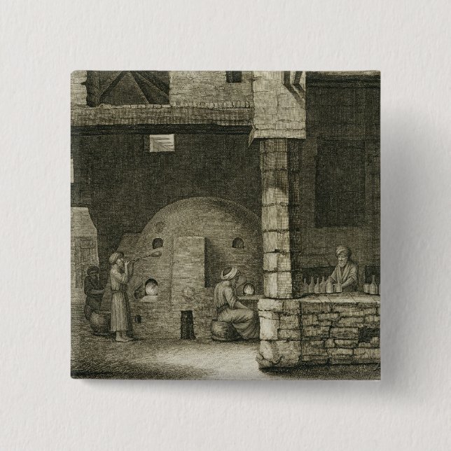 Bóton Quadrado 5.08cm O fabricante da garrafa de vidro, das artes do (Frente)