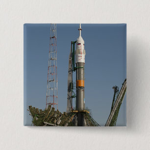 Bóton Quadrado 5.08cm O foguete de Soyuz imediatamente depois da chegada