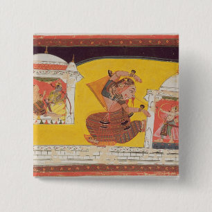 Bóton Quadrado 5.08cm O fólio 27 Laksmama corta o nariz de Surpanakha,