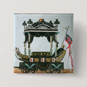 Bóton Quadrado 5.08cm O funeral do senhor Nelson o 9 de janeiro de 1806