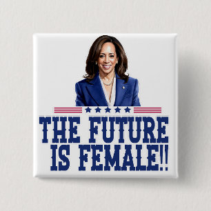 Bóton Quadrado 5.08cm O Futuro É A Mulher Kamala Harris