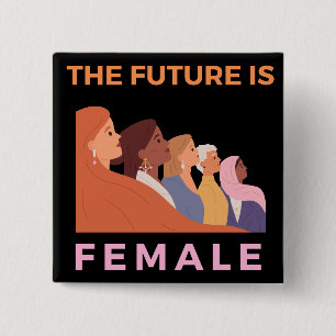 Bóton Quadrado 5.08cm O Futuro É Feminino