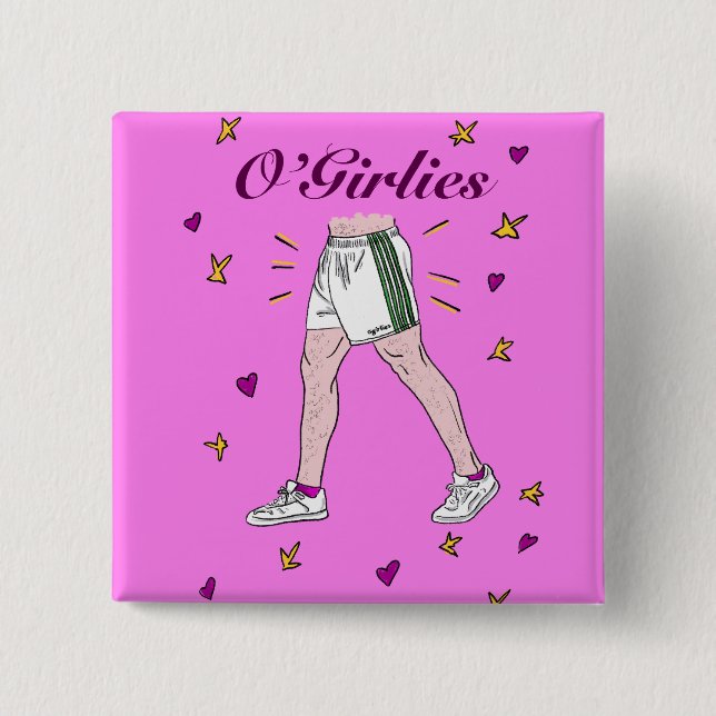 Bóton Quadrado 5.08cm O’Girlies Crachá (Frente)