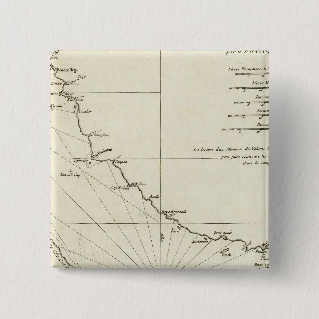 Bóton Quadrado 5.08cm O Golfo Pérsico (Frente)