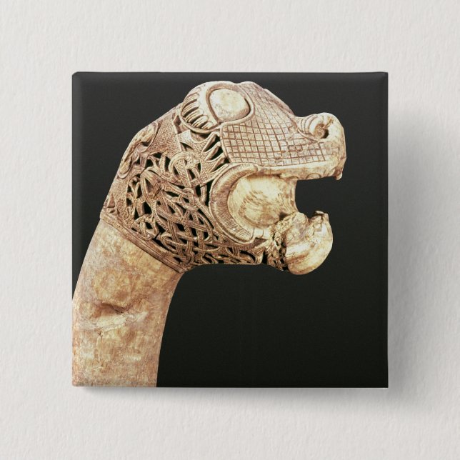 Bóton Quadrado 5.08cm O governante sem poder de Viking Longship, (Frente)