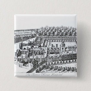 Bóton Quadrado 5.08cm O hospital de Charterhouse, c.1720