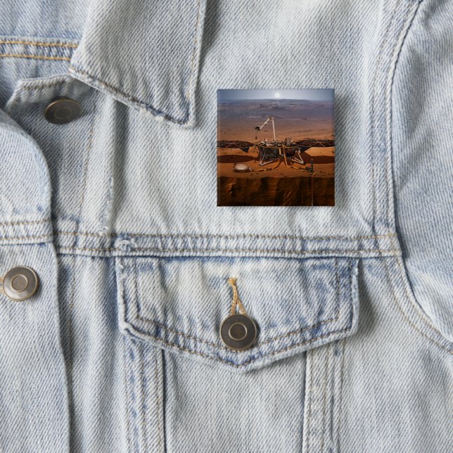 Bóton Quadrado 5.08cm O Insight Lander (In Situ)